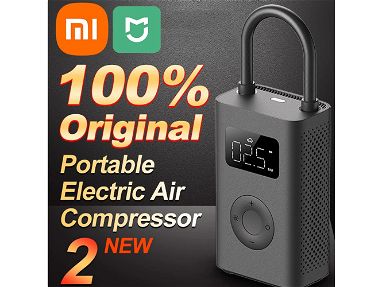 ⭕️ Bomba de Aire Eléctrica Xiaomi 2 100% Original NUEVA ✅ Compresor de Aire Electrico para Auto Moto Bicicleta y Balon - Img main-image-45075872