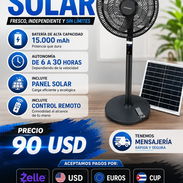 Ventilador Dawang Solar 15mil mAh 30h de autonomía - Img 56356042