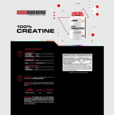 Kit Whey Protein 500g + BCAA 100 g + Creatine 100 g + Coctelera BodyBuilders, 53583761 - Img 87281431