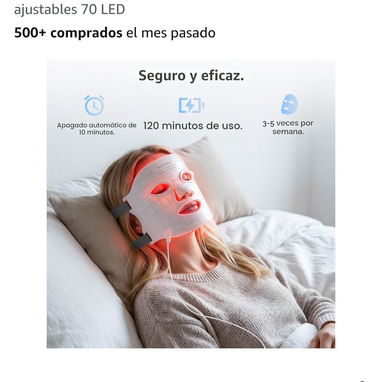Máscara de terapia de luz LED aprobada por la FDA, terapia de luz - 4/5