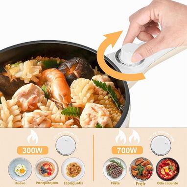 Olla eléctrica rápida/sartén antiadherente de 1.5 L marca DEZIN - 3/5