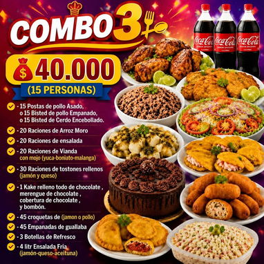 Combos de comidas elaborada para sus eventos - 3/3