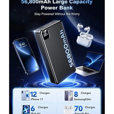 (X) Cargador portátil, batería de 56800 mAh - Img 126568246