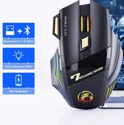 Mouse X7 Bluetooth Inalámbrico y Recargable de 7 botones y luces RGB. - Img 49756638