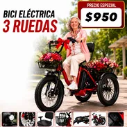 Bicicleta eléctrica escooter de tres ruedas - Img 56407423