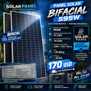 Panel Solar Bifacial 595W Marca Solar - Img 57872630