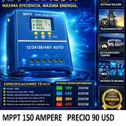 REGULADOR CONTROLADOR SOLAR MPPT 150 AMP MULTISISTEMA EN SU CAJA - Img 54781353