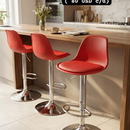 Sillas altas | sillas para desayunador ajustables | banquetas | muebles de comedor | sala | cocina | silla desayunador - Img 55360506