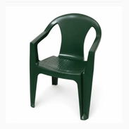Silla plástica color verde - Img 55685254