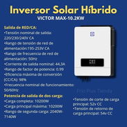 Inversor Solar Híbrido Victor Max 10.2KW - Img 56616058