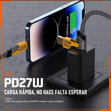 Cable 4 en 1/ iPhone iPad Android micro USB USB tipo C - Img 124239193