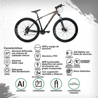 BICICLETA RALI RIO 2.0 HIDRÁULICA 0KM NUEVAS EN SU 📦 medida 29" - Img 120780081