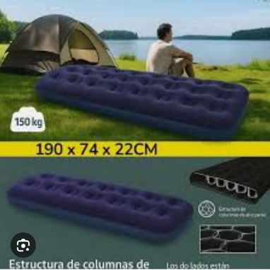 Colchón inflable personal  Soporta hasta 150 Kg de peso buen material   25 USD - Img 121881522