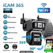 Camara de seguridad de doble cardan con panel solar - Img 55787244