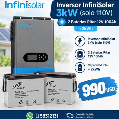 GRAN VENTA DE EQUIPOS SOLARES, BATERIAS Y PLANTAS DE ENERGIA. LLEVA TODO LO NECESAFIO EN UN SOLO LUGAR - 3/10