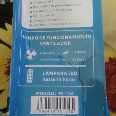 Ventilador recargable de 110V - 2/2