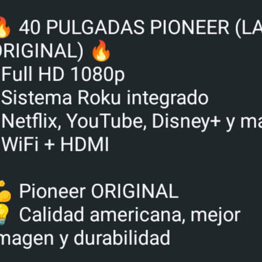Tv Pionner Original full hd 1080p Roku solo en 225 usd - Img 117844883