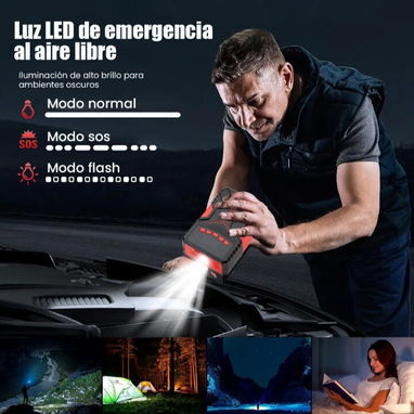 Arrancador de bateria y compresor portatil para neumaticos y otros - Img 122964085