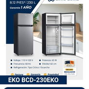 Refrigerador de 8.12 pies marca EKO con Regulador de voltaje. 1 año de Garantía. Domicilio incluido. - Img 57586615