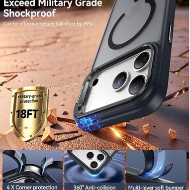 ☎️53544655 🛵 Entrega Disponible ⭐Funda para iPhone 17 Pro con Soporte de Cámara y MagSafe – Black ⭐ - Img 123827341