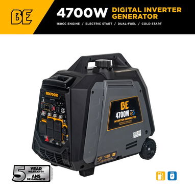 NEW BE Power Equipment BE4700ID 4700W Dual-Fuel Digital Portable Inverter 160cc Generator - 3/10