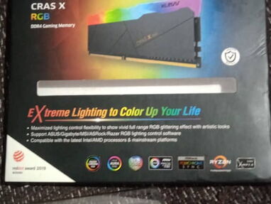 KLEVV CRAS X RGB Kit de 16GB (8GB x2) 3200MT/s Memoria para Gamers DDR4-RAM XMP 2.0 Overclocking de Alto Rendimiento - Img 61335545