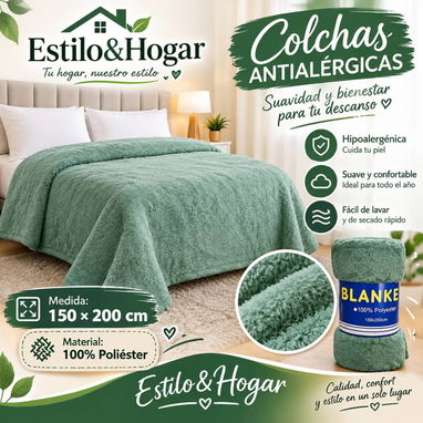 🥶Colchas antialergicas matrimoniales* Medida 150cmx200cm Precio 8 usd  EH - 5/5