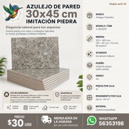 PAVIMENTO CERÁMICO 30X45 CM. AZULEJOS DE PARED. Losa Caja 1.62 m2 - Img 57275000