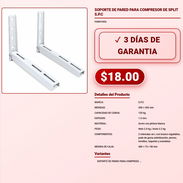 SOPORTE DE PARED PARA COMPRESOR DE SPLIT S.P.C . - Img 57882384
