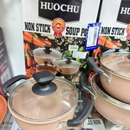 Juegos de Cazuelas *Huochu* 6 piezas ● toca *{ ver canal }* para info 📐 Medidas: 18cm, 20cm, 22cm venta habana - Img 57918930