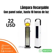 Lámpara Recargable con Panel Solar - Img 55663577