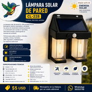 LÁMPARA  SOLAR CON SENSOR DE MOVIMIENTO - Img 56064672