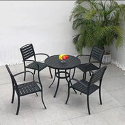 En oferta Juego mesa + sus cuatro sillas fabricado de un material resistente - Img 45430389
