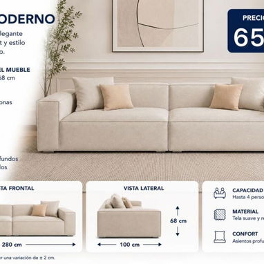‼️Muebles de alta calidad y confort(empacados al vacío) - Img 123461100