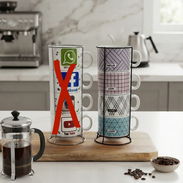 Set de 4 tazas de café o té con soporte en 3500 cup - Img 55800483