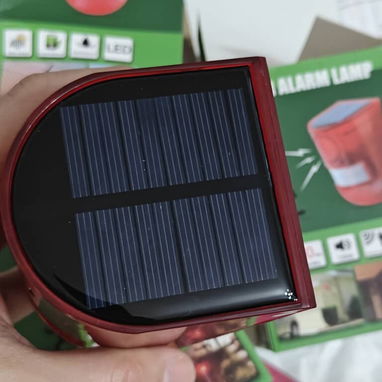 ALARMA SOLAR CON SENSOR DE MOVIMIENTO, SIRENA Y LUZ DE AVISO (NO REQUIERE ELECTRICIDAD) - 5/9