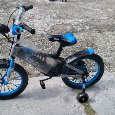 Regalo ideal para tu peque en estas vaciones llenas d apagones bici azul medida 16 ya armada cn los accesorios - Img 123124713