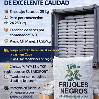 🫘 CONTENEDORES DE SACOS DE FRIJOLES NEGROS DE EXCELENTE CALIDAD - 2/2