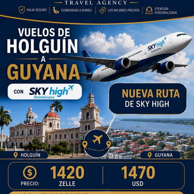 ✈️Boletos/Pasajes Aéreos por Agencia de Viajes hacia Guyana, Surinam y otros destinos con Visa aprobada. - 3/10