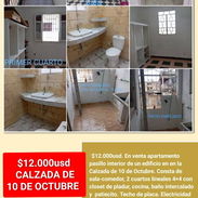 *$12.000usd. En venta apartamento pasillo interior de un edificio en en la Calzada de 10 de Octubre. Consta de sala-com - Img 55882198
