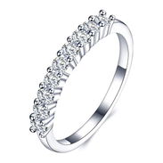 Anillo d Compromiso 925 2 quilates, chapado en oro blanco d 14 quilates Talla 8 - Img 52378895