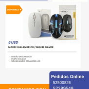 Mouse Inalámbrico y Mouse Gamer con luces - Img 57709724