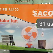 Ventilador de mesa recargable con panel solar - Img 54941576