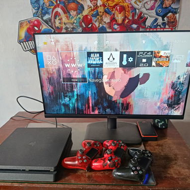 PS4 Slim con 2 mandos. Todo al 100% con sus cables y sello de fabrica. - 2/3