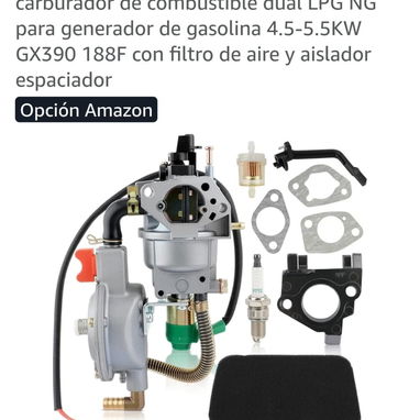 Planta Eléctrica isonora y Kit de conversion a gas - 3/4
