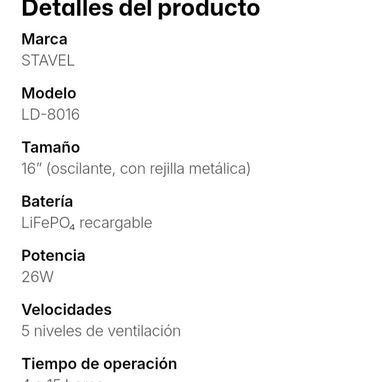 Ventilador de pie Solar. Garantía - Img 122402592
