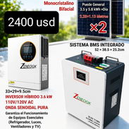 Kit solar de 3.6kw con batería de 8038wh más 2 paneles solares de 585wh (2400) - Img 55955661