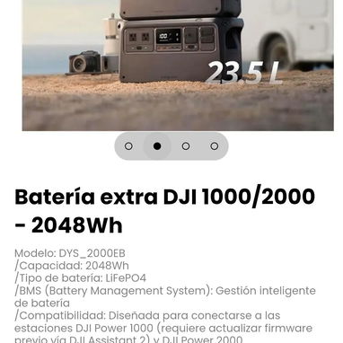 Batería extra DJI 1000/2000 - 2048Wh Modelo: DYS_2000EB - 2/4