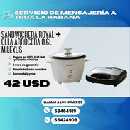 🍞 SANDWICHERA ROYAL + OLLA ARROCERA DE 0.6 LITROS 💲42 USD - Img 54540433