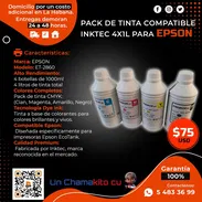 🖨️ 4 POMOS 🖨️ PACK DE TINTA INKTEC PAR IMPRESORAS EPSON. MENSAJERÍA CON FACTURA Y GARANTÍA. TLF 54833699 - Img 54497276